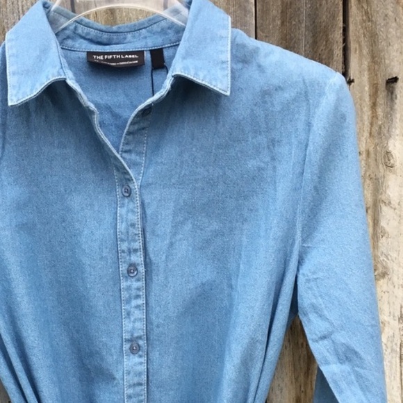 NWT The Fifth Label Shirt Dress Cotton Blue S - Picture 4 of 14